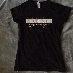 Baby girl savage black tee